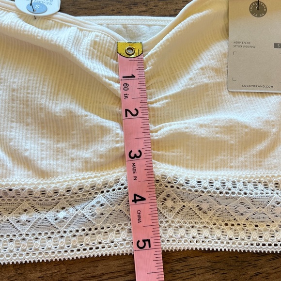 Lucky Brand Cream Lace Bandeau Bra NWT - Picture 9 of 9